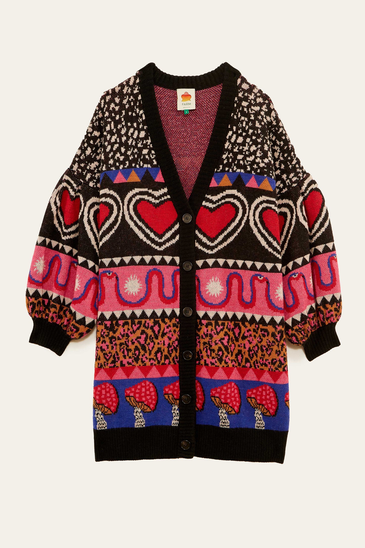 Farm Rio Graphic Elements Ainika Cardigan