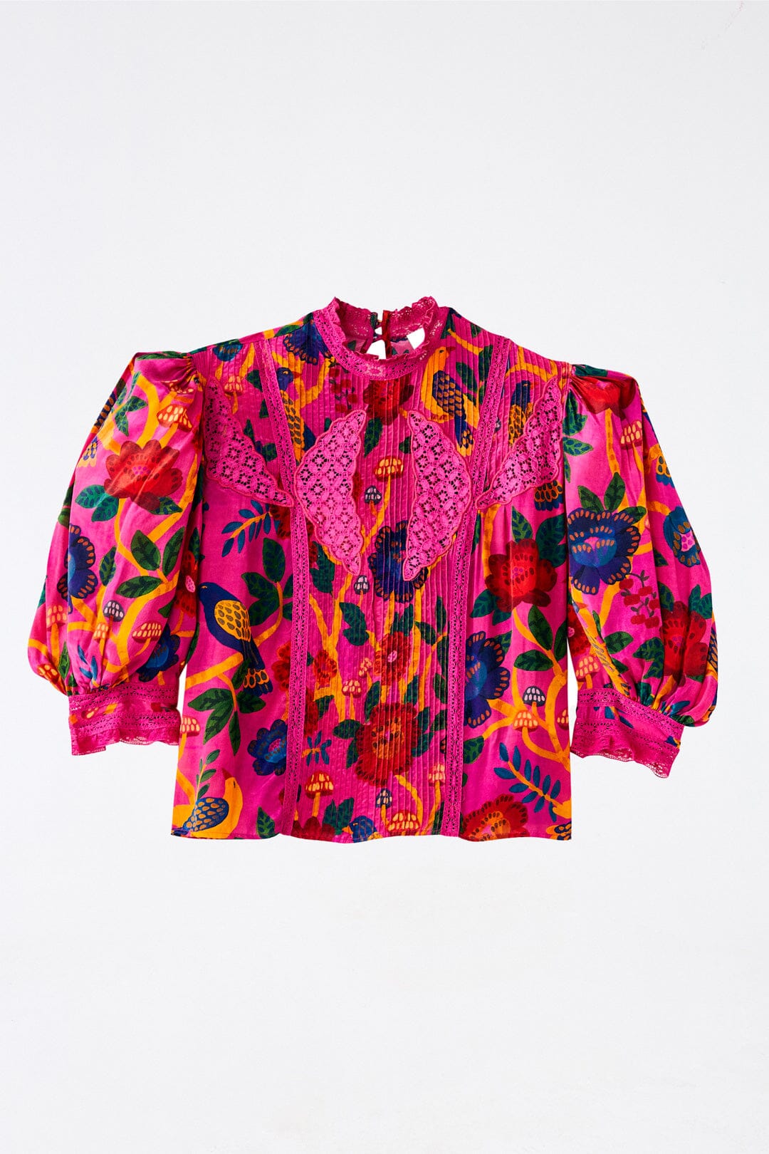 Farm Rio Pink Sweet Forest Blouse