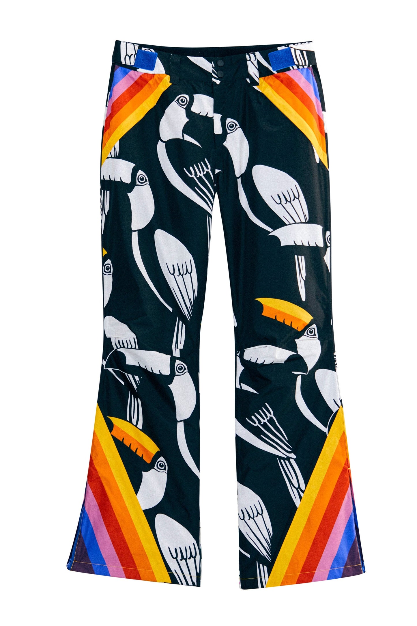 Farm Rio Black Graphic Toucans Ski Pants