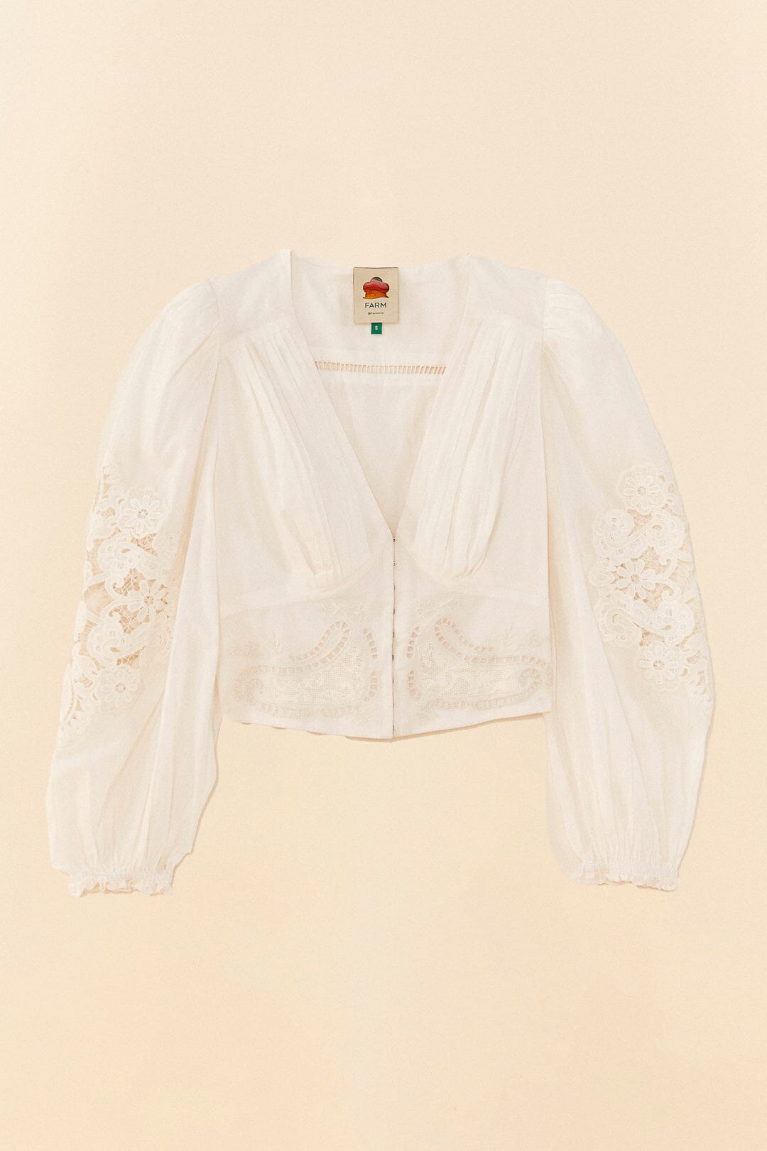 Farm Rio Off-White Lace Blouse