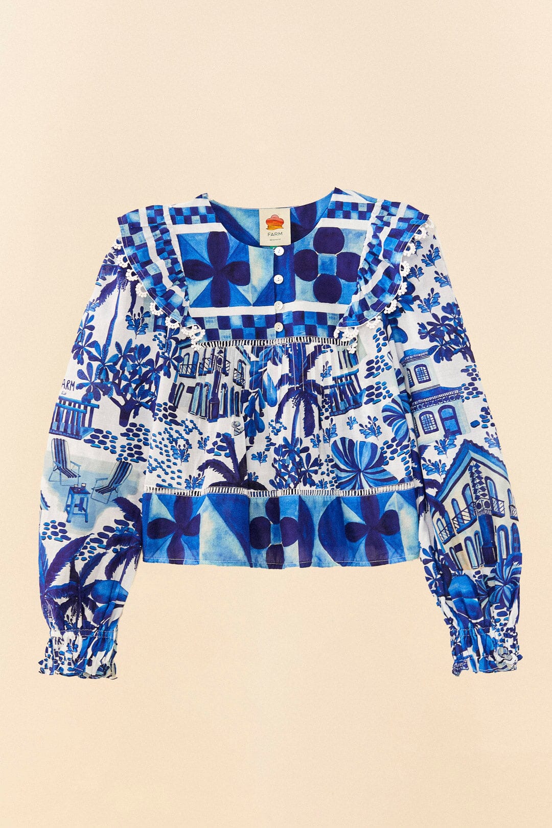 Farm Rio Sweet Rio Long Sleeve Blouse