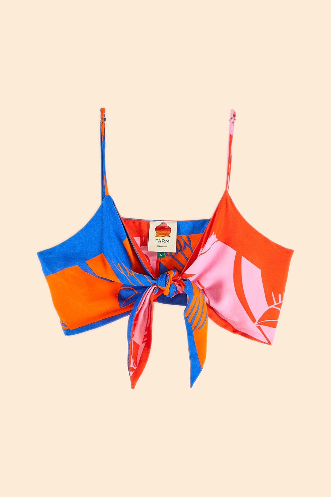 Farm Rio Mixed Rainbow Toucans Crop Top