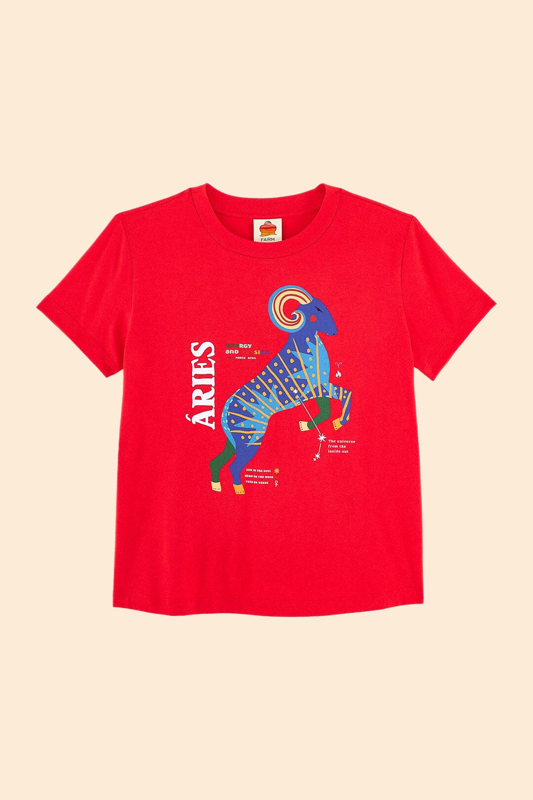 Farm Rio Aries Zodiac Organic Cotton T-Shirt