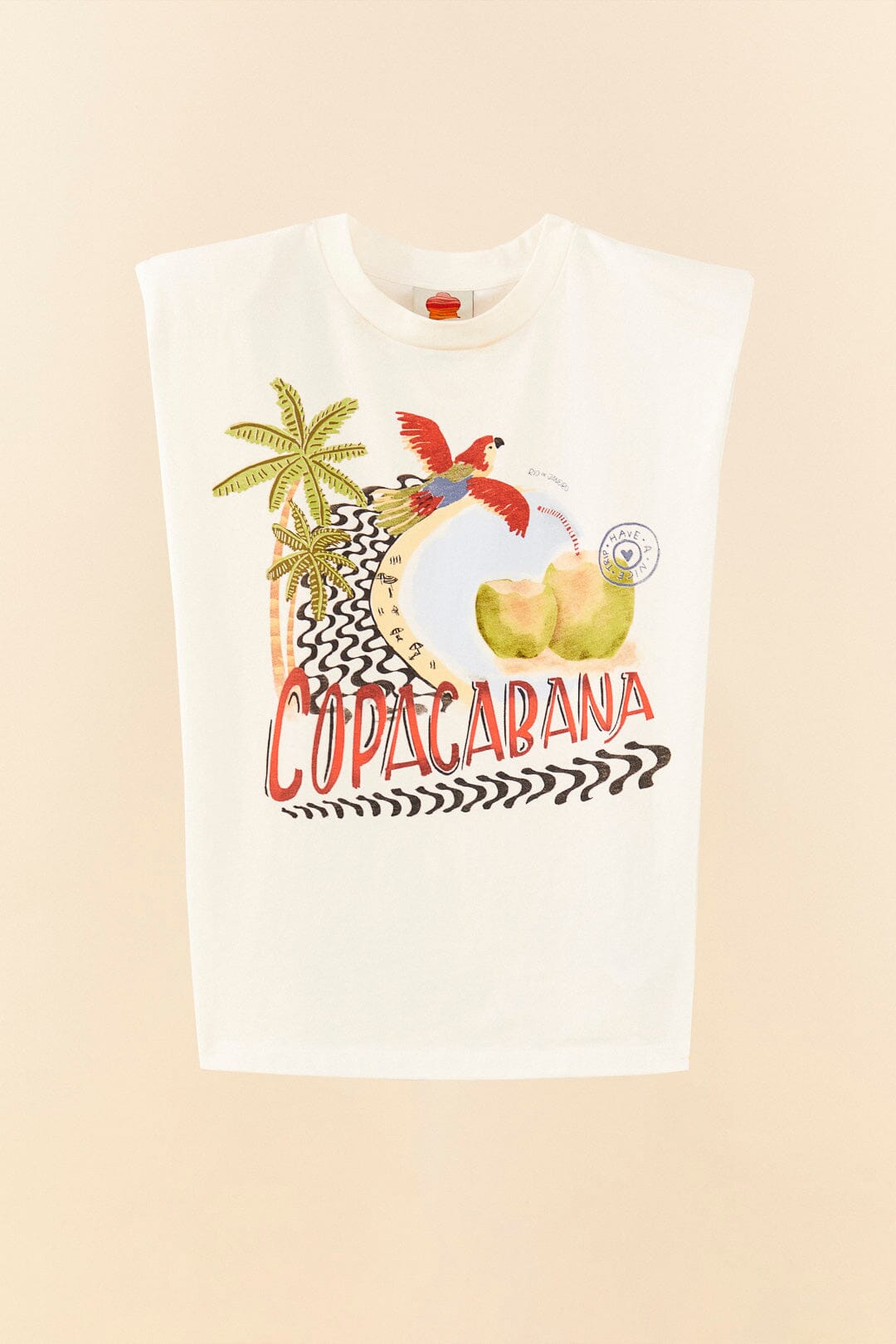 Farm Rio White Copacabana Organic Cotton T-Shirt