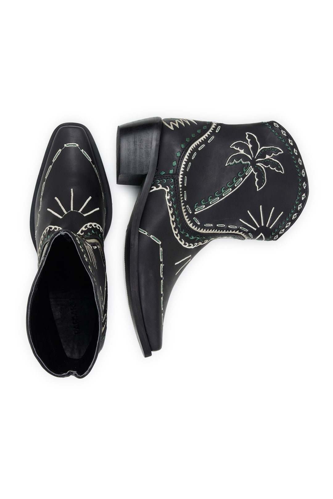 Farm Rio BLACK MYSTIC SCARF WESTERN BOOT