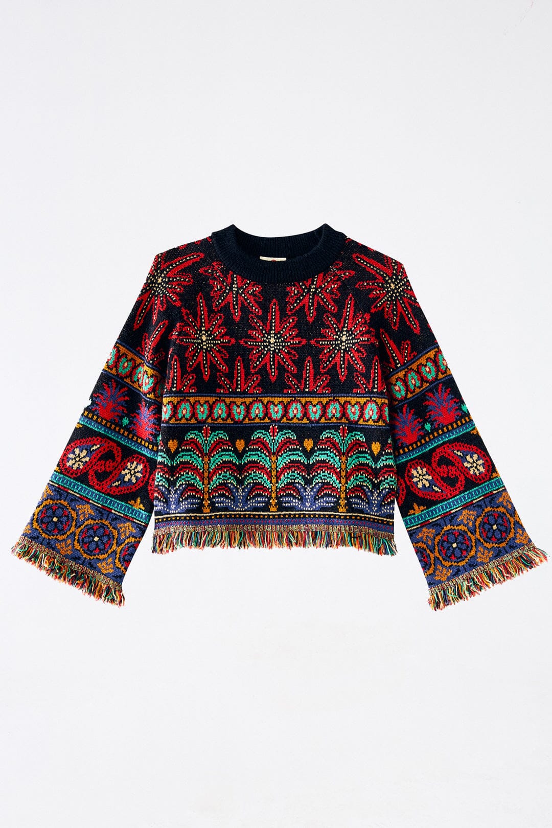 Farm Rio Black Night Sky Sweater