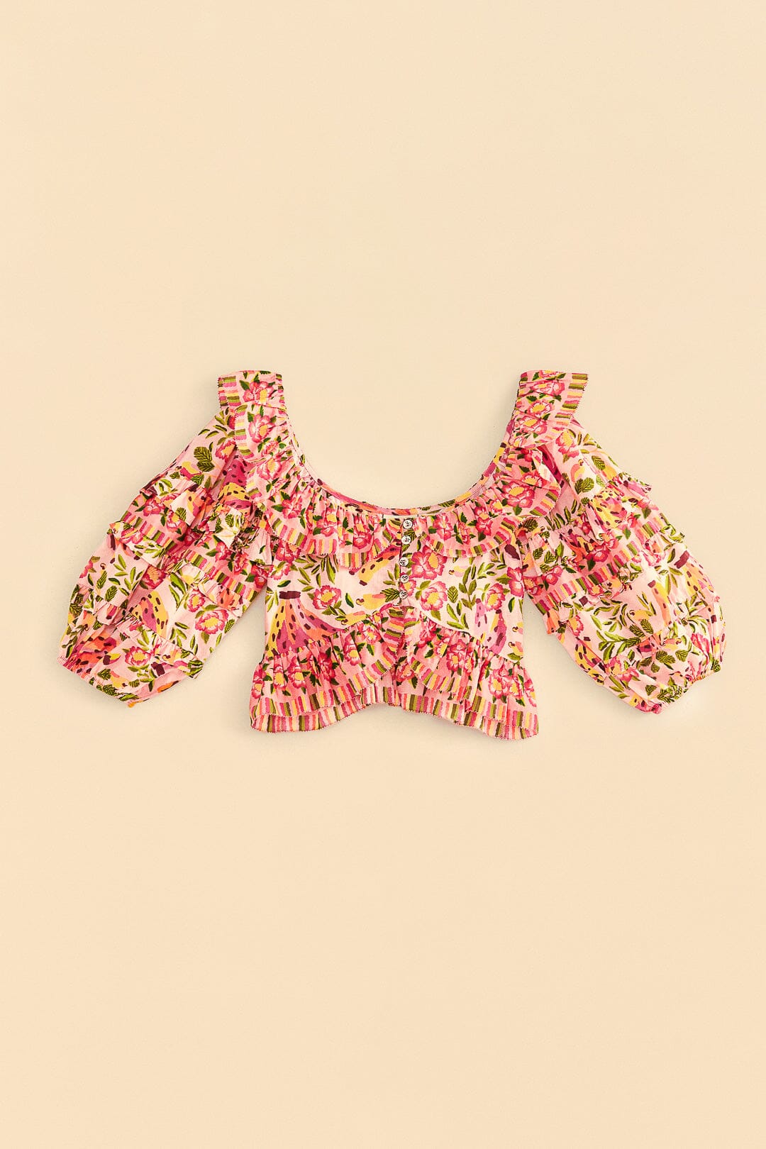Farm Rio Pink Painted Bananas Top
