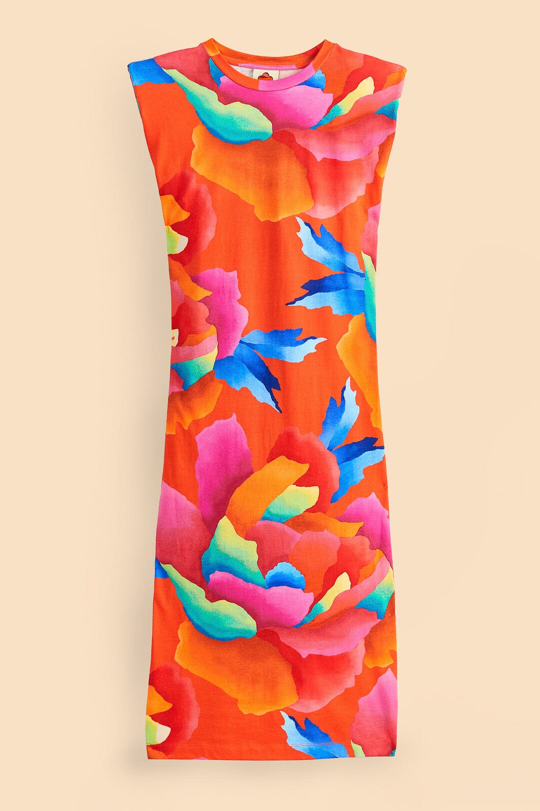 Farm Rio Red Ombre Chita T-Shirt Dress
