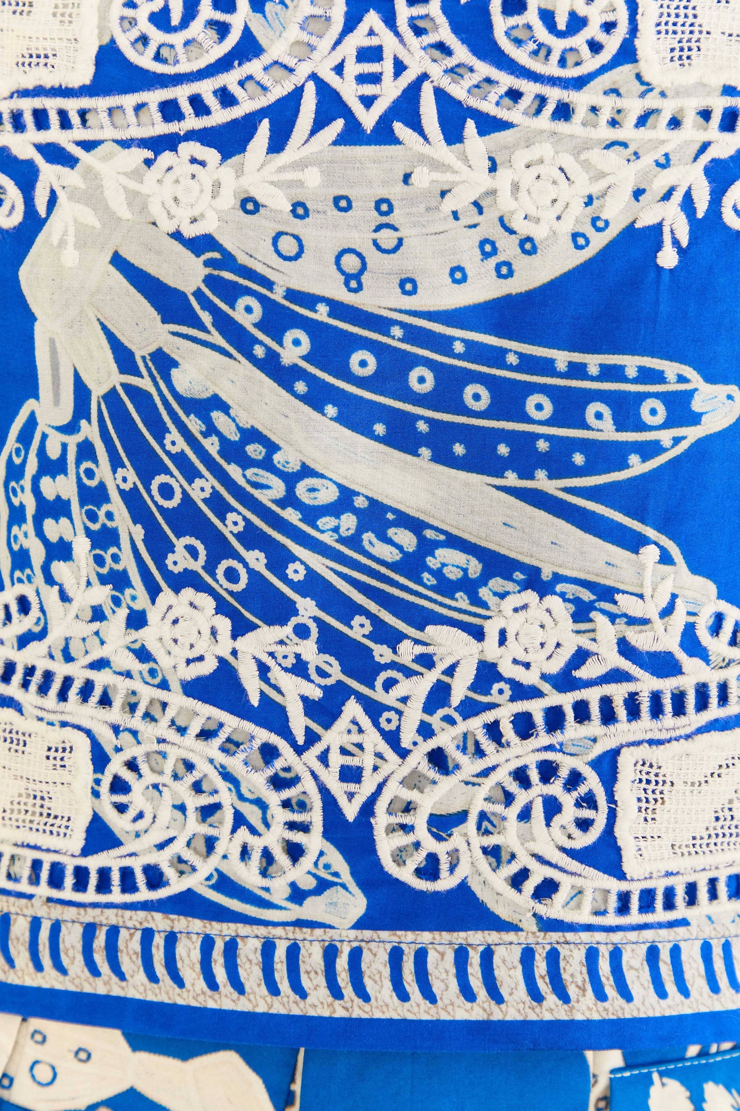 Farm Rio Blue Lace Banana Blouse