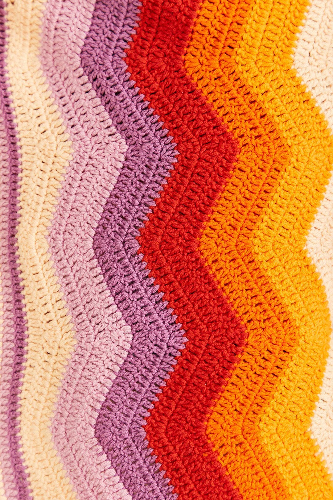 Farm Rio Multi Stripes Crochet Wrap Mini Skirt