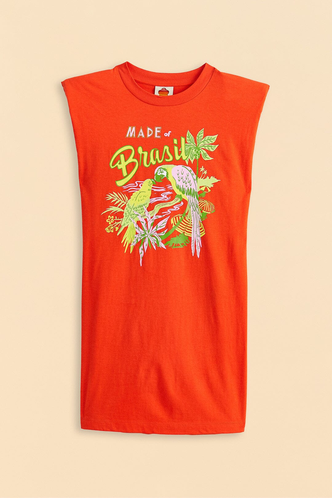 Farm Rio Red Brasil Mini T-Shirt Dress