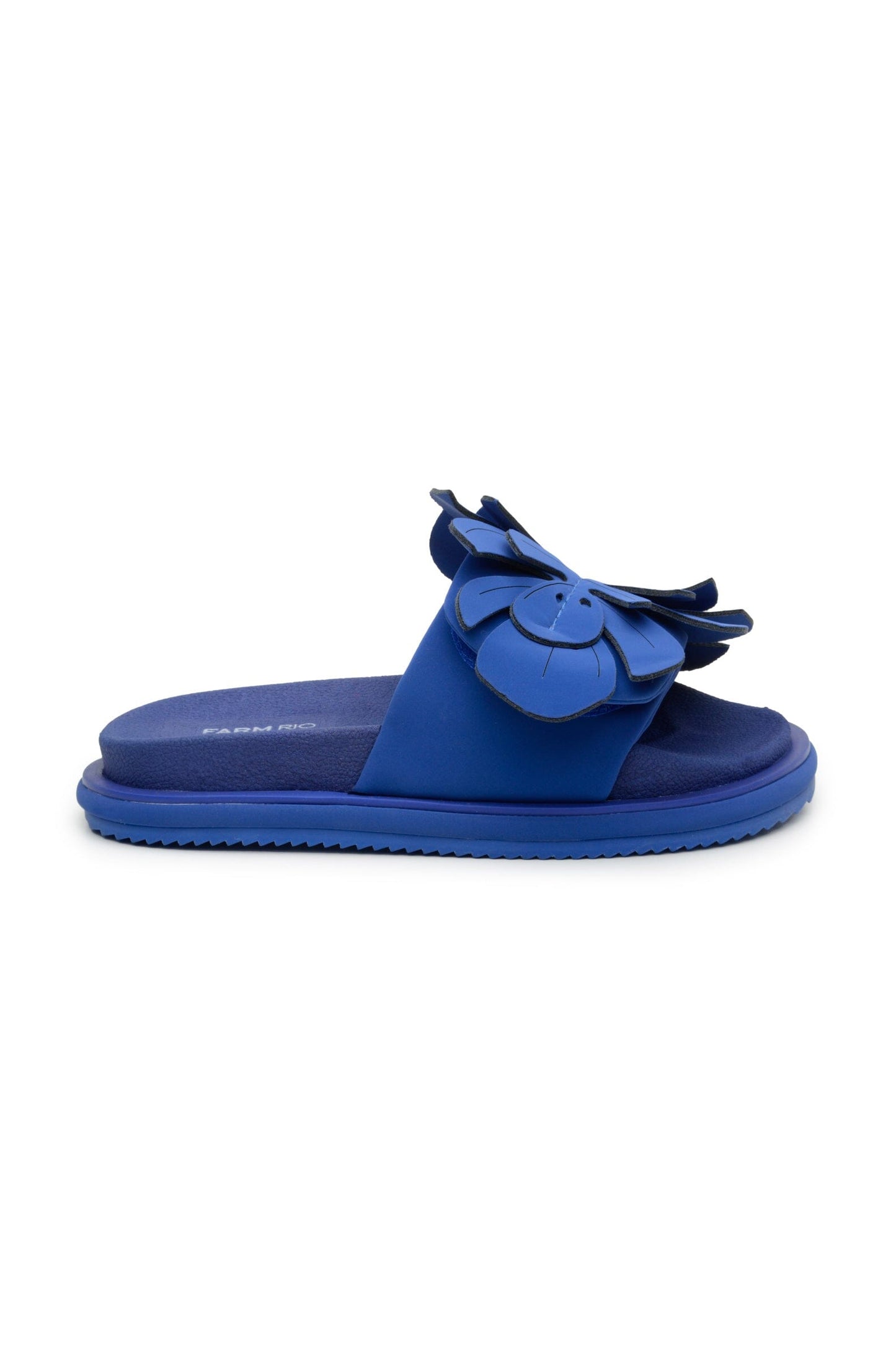 Farm Rio Blue Monstera Anatomic Slide Sandal