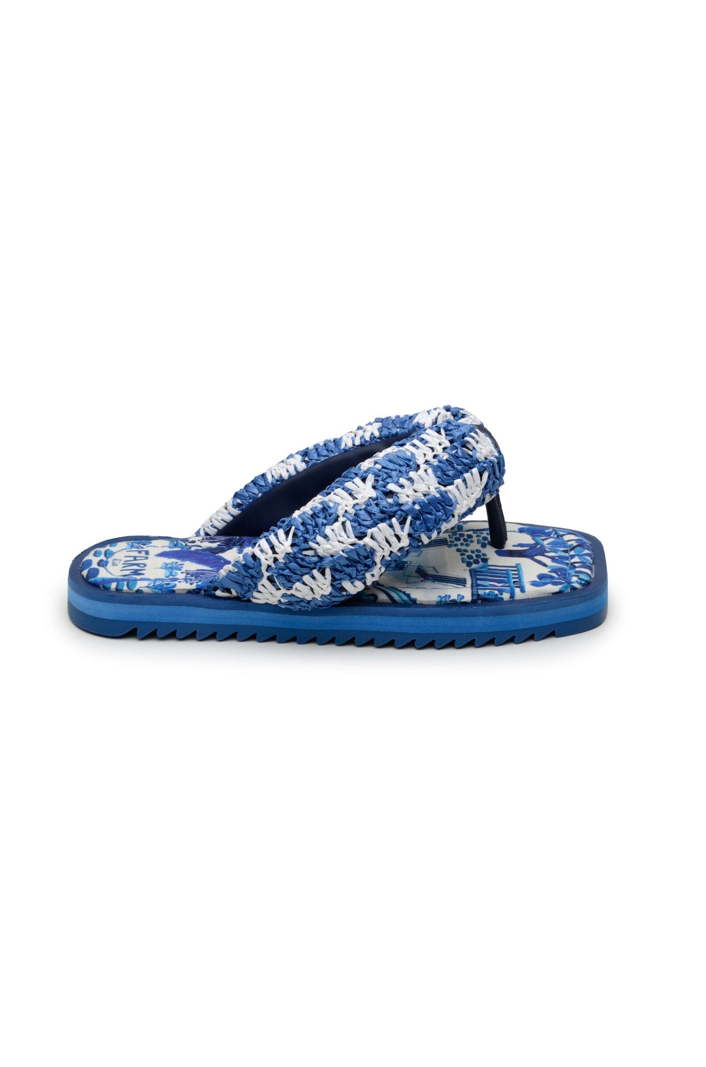 Farm Rio Sweet Rio Raffia Puffy Flip Flop