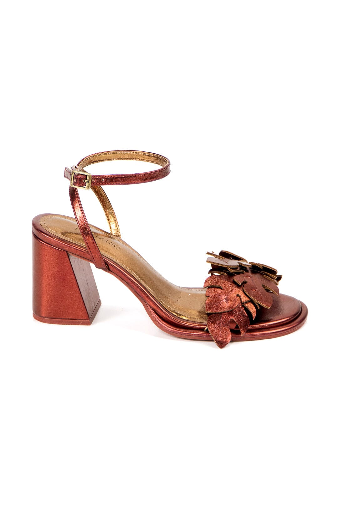 Farm Rio Marsala Monstera Mid Heel Sandal