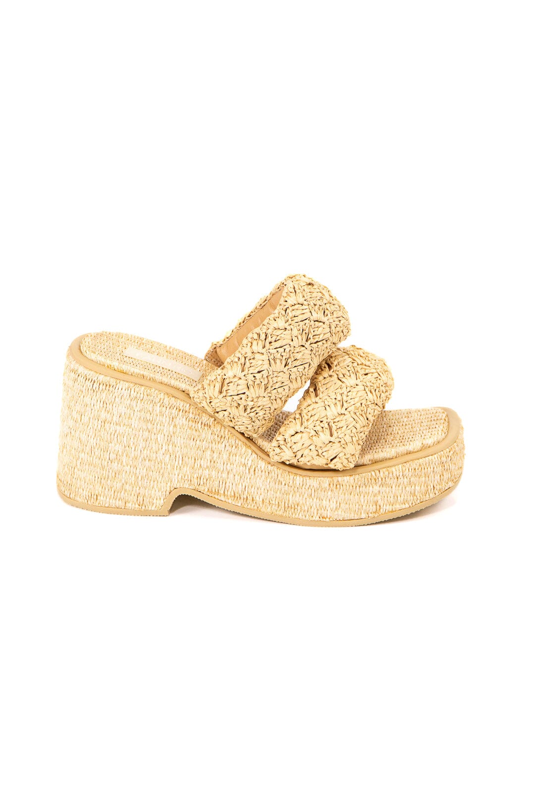 Farm Rio Natural Crochet Puffy Platform Sandal