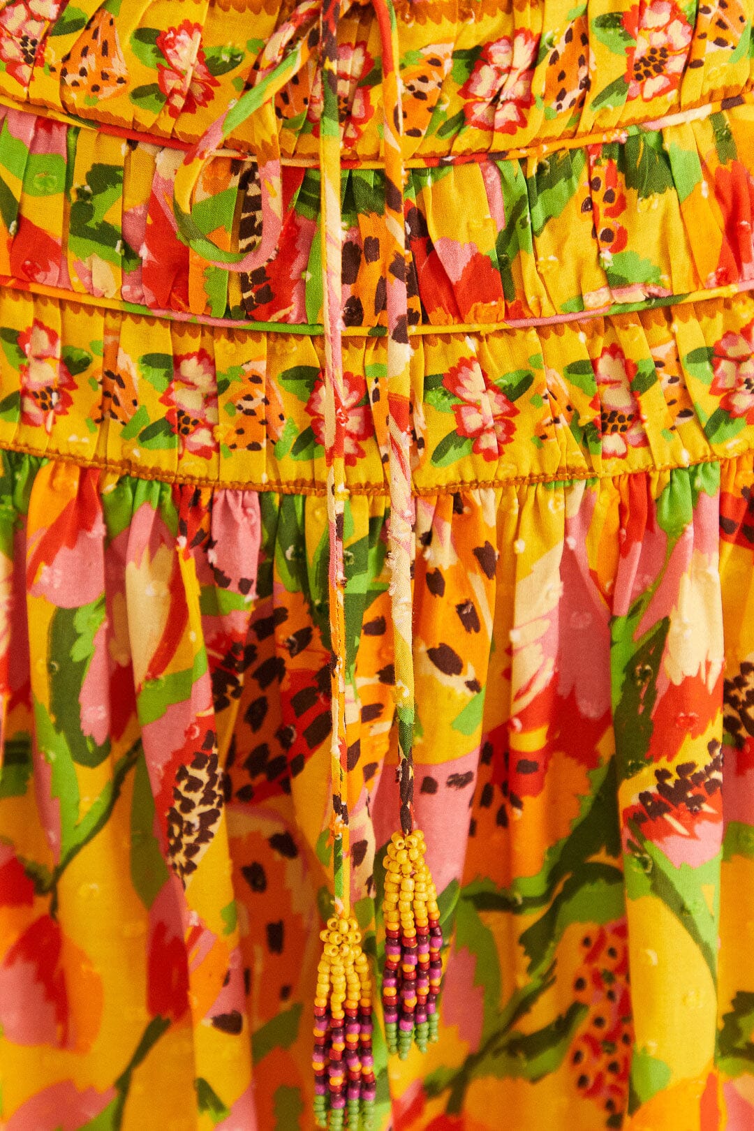 Farm Rio Yellow Fruits Paradise Mini Skirt