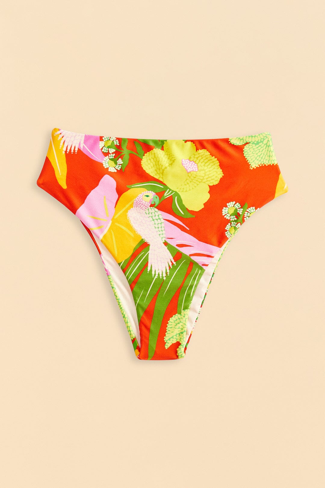Farm Rio Red Neon Floral Bikini Bottom