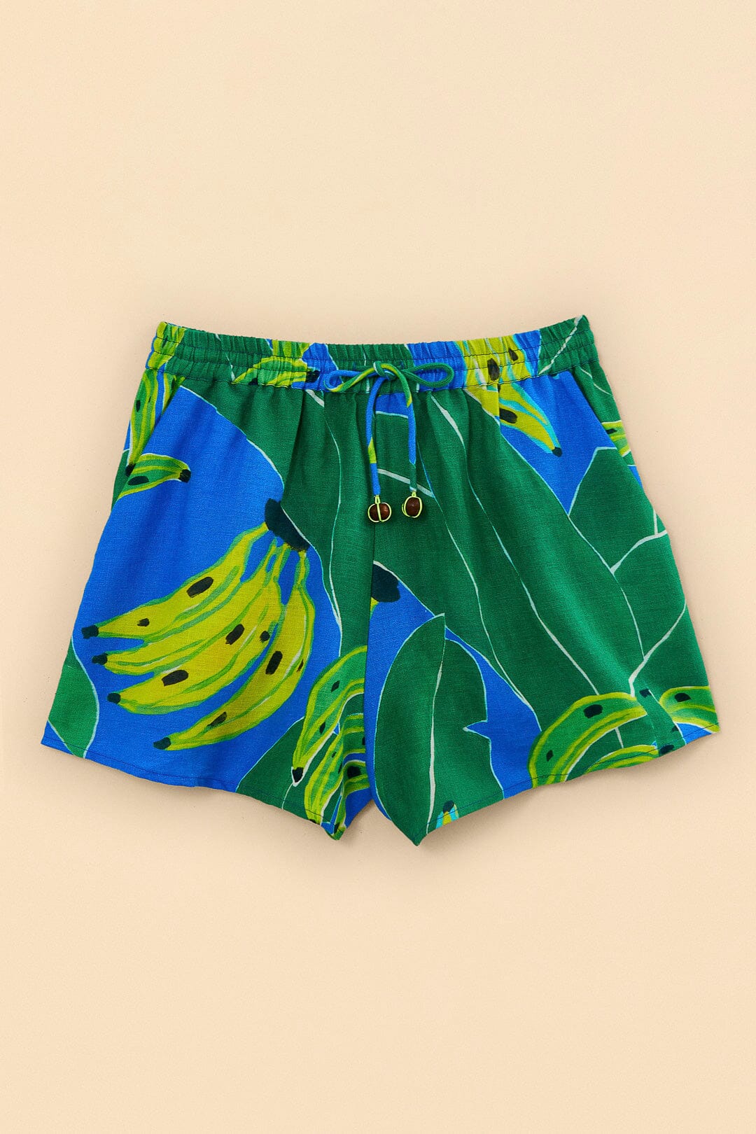 Farm Rio Blue Banana Leaves Shorts