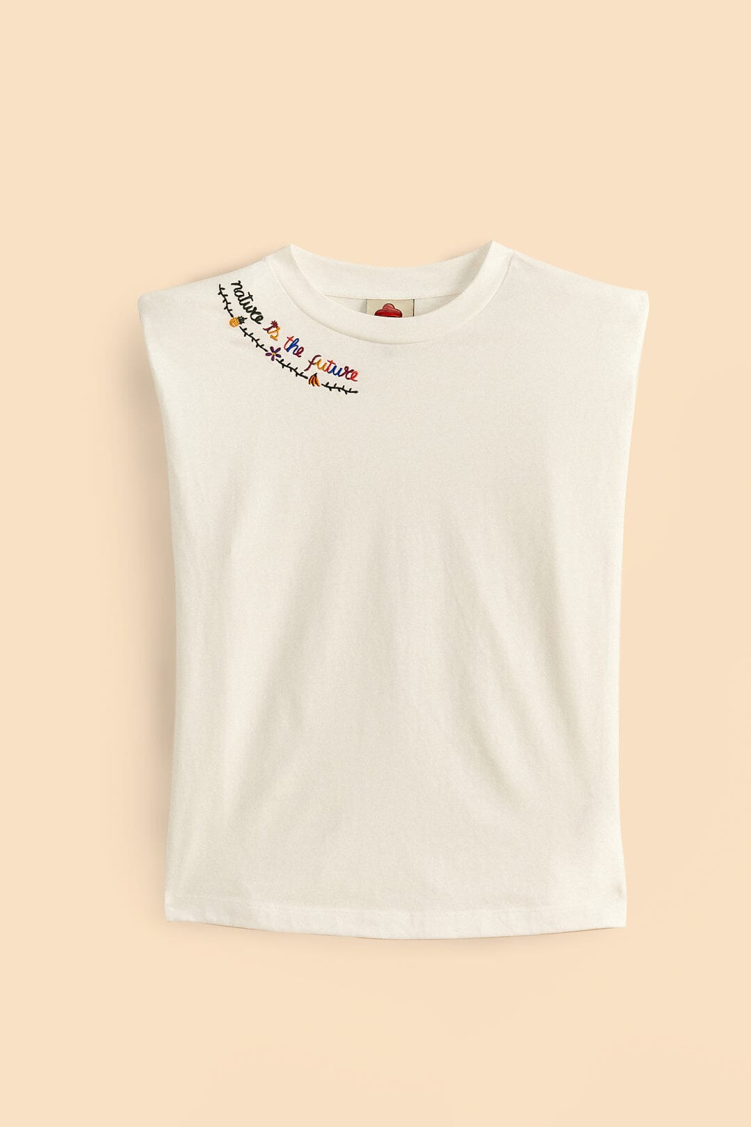 Farm Rio Nature Is The Future Embroidered Organic Cotton T-Shirt