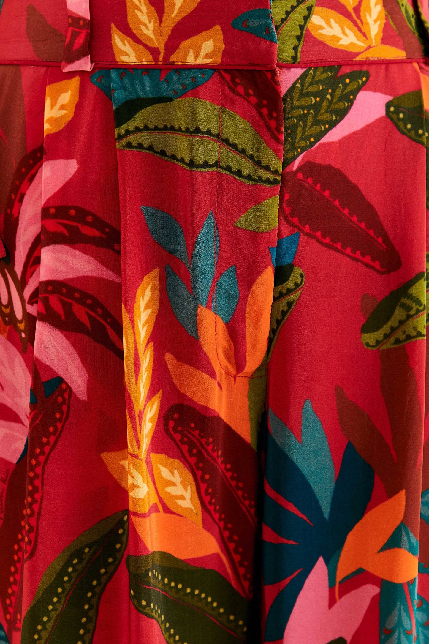 Farm Rio Red Rooster Leaves Pants