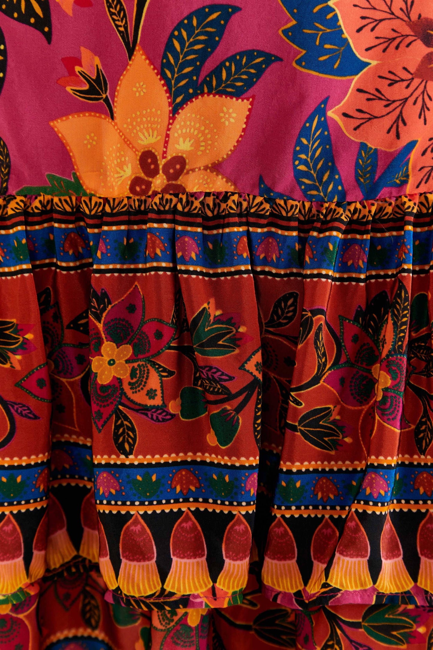 Farm Rio Pink Tropical Tapestry Mini Skirt