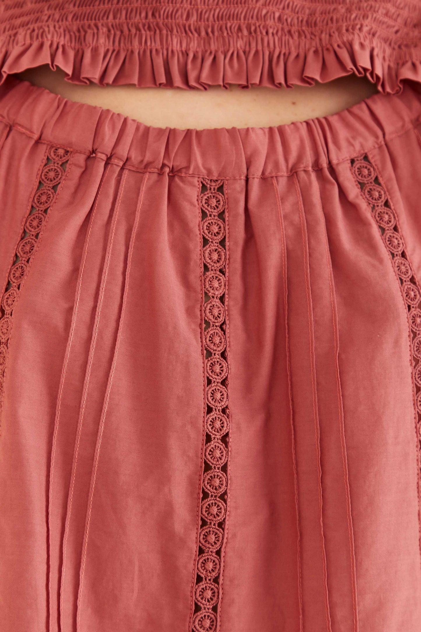 Farm Rio Blush Ruffles Blouse