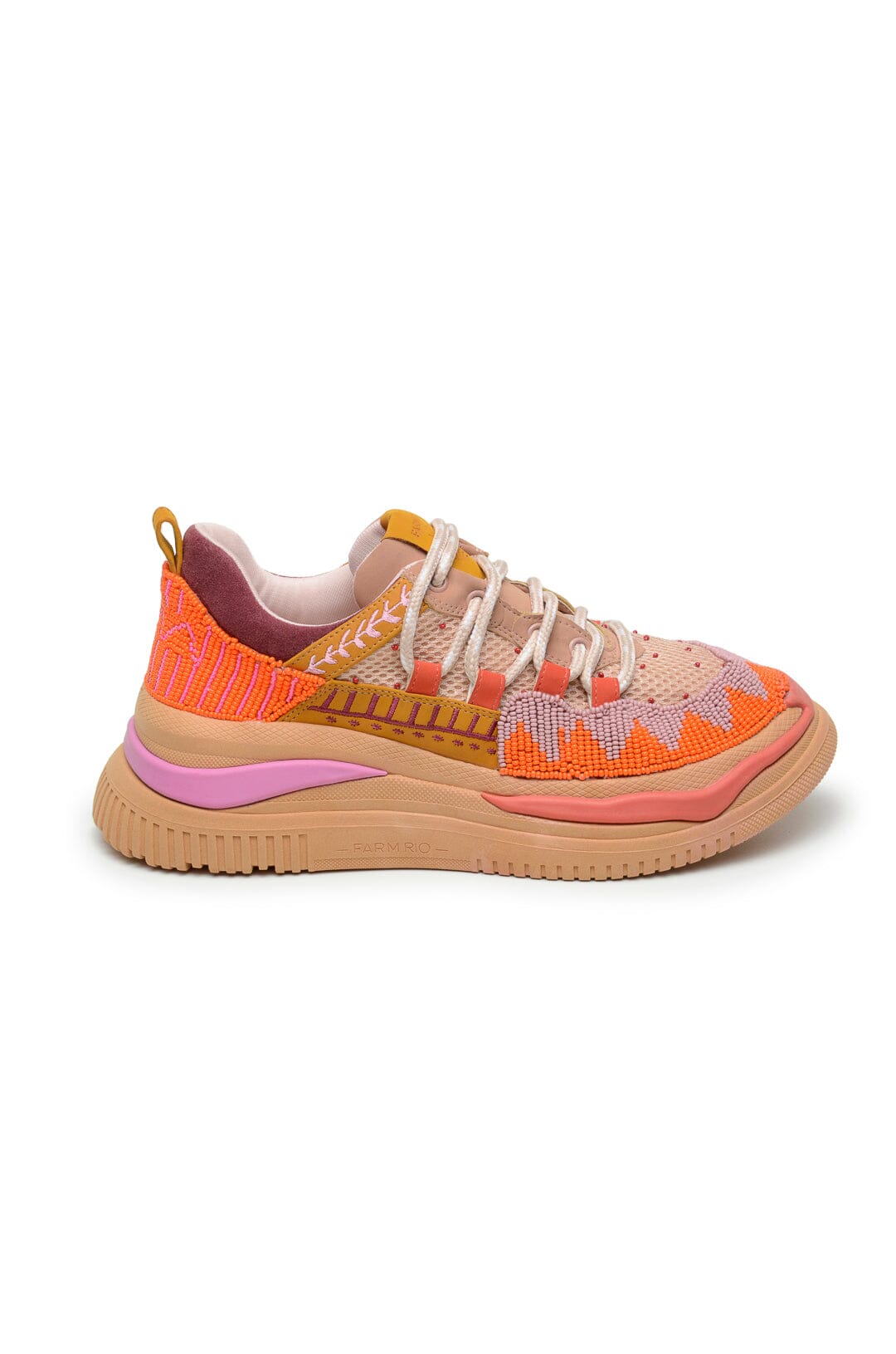 Farm Rio Beige Jungle Panther Platform Sneaker