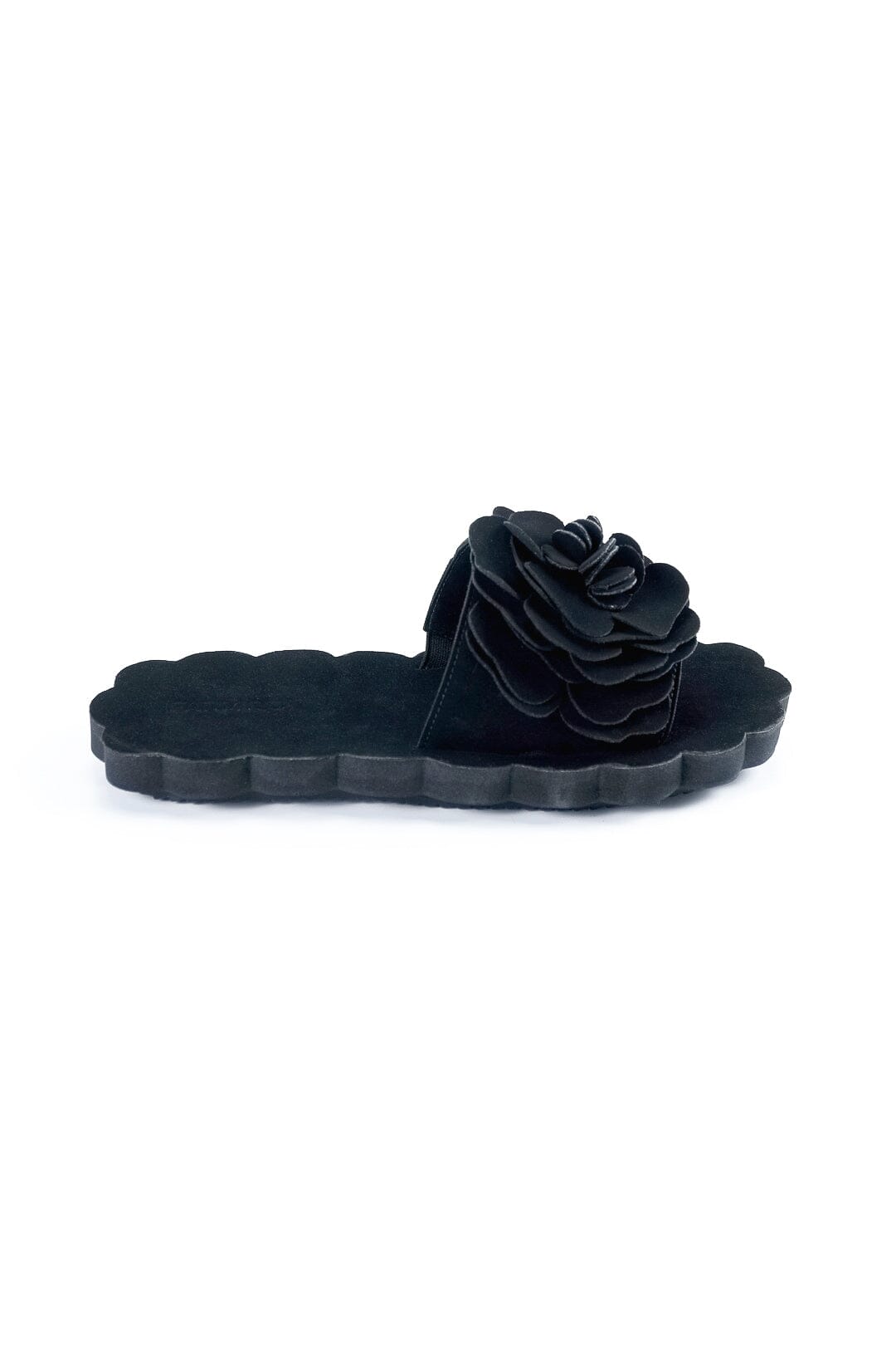 Farm Rio Black Flower Cloud Slide Sandal