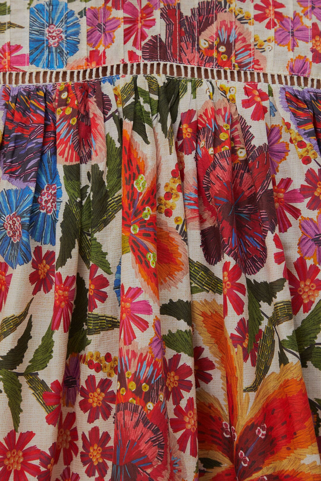 Farm Rio Off-White Tropical Yard Blouse