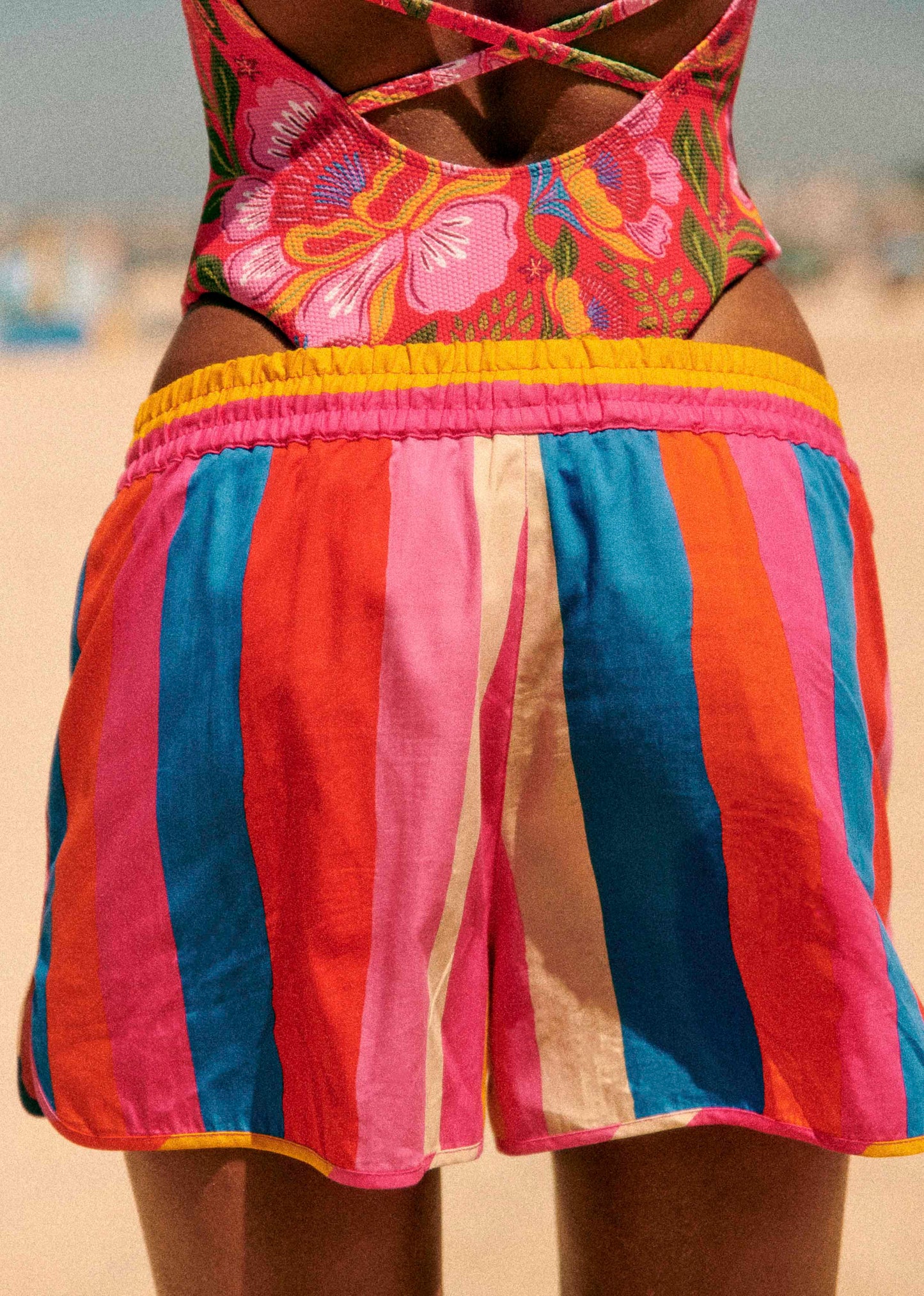 Farm Rio Carioca Stripes Multicolor Kurt Shorts
