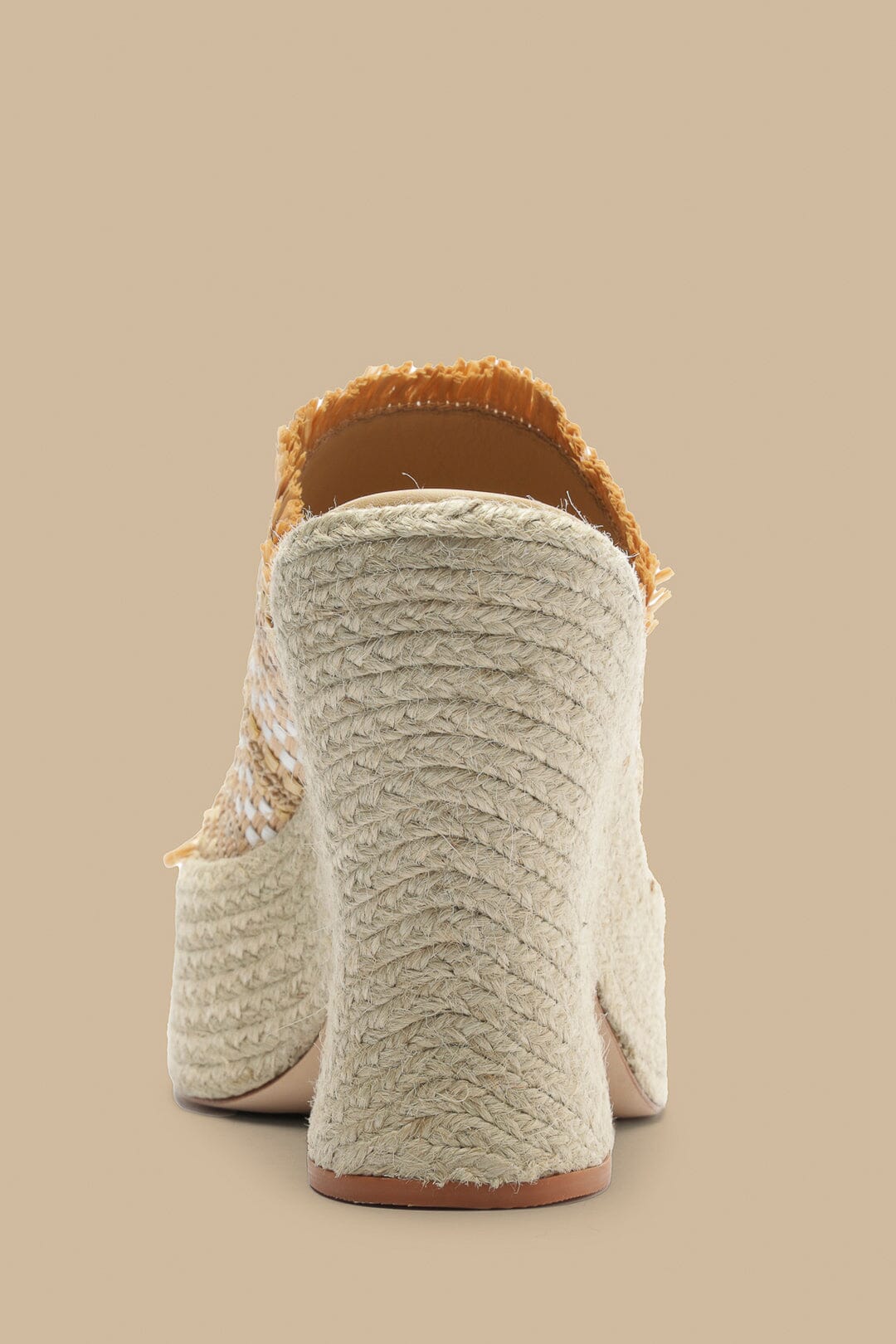 Natural Weaved Raffia Platform Sandal