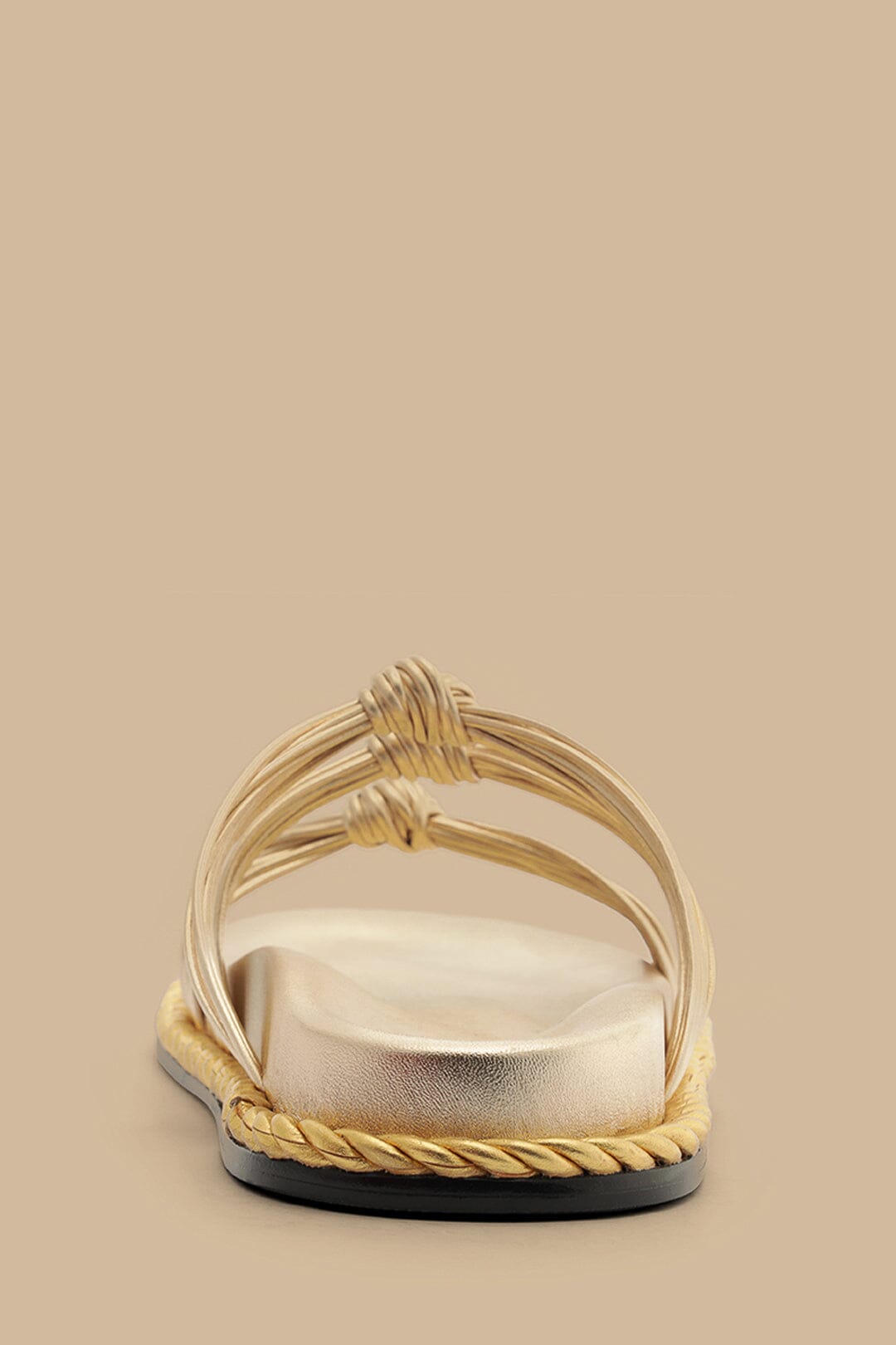 Farm Rio Gold Knot Slide Sandal