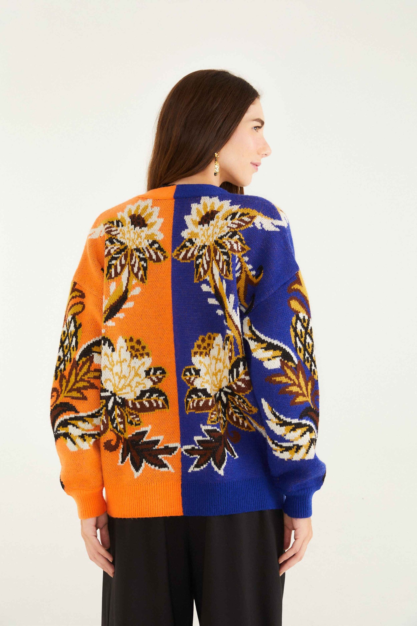 Farm Rio Mixed Arabesque Paradise Knit Cardigan