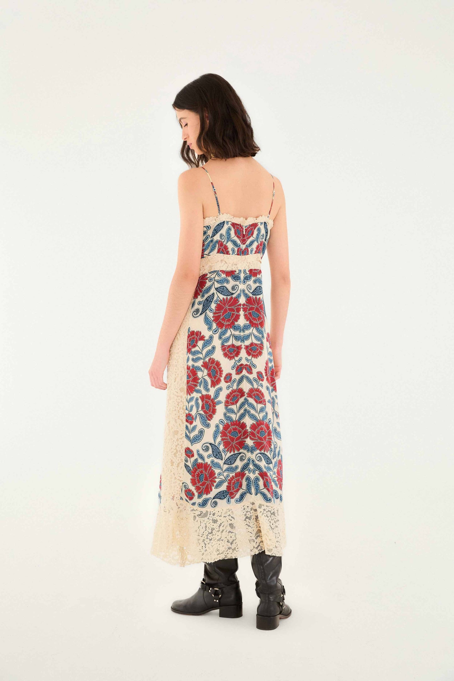 Farm Rio Sand Francesca Midi Dress