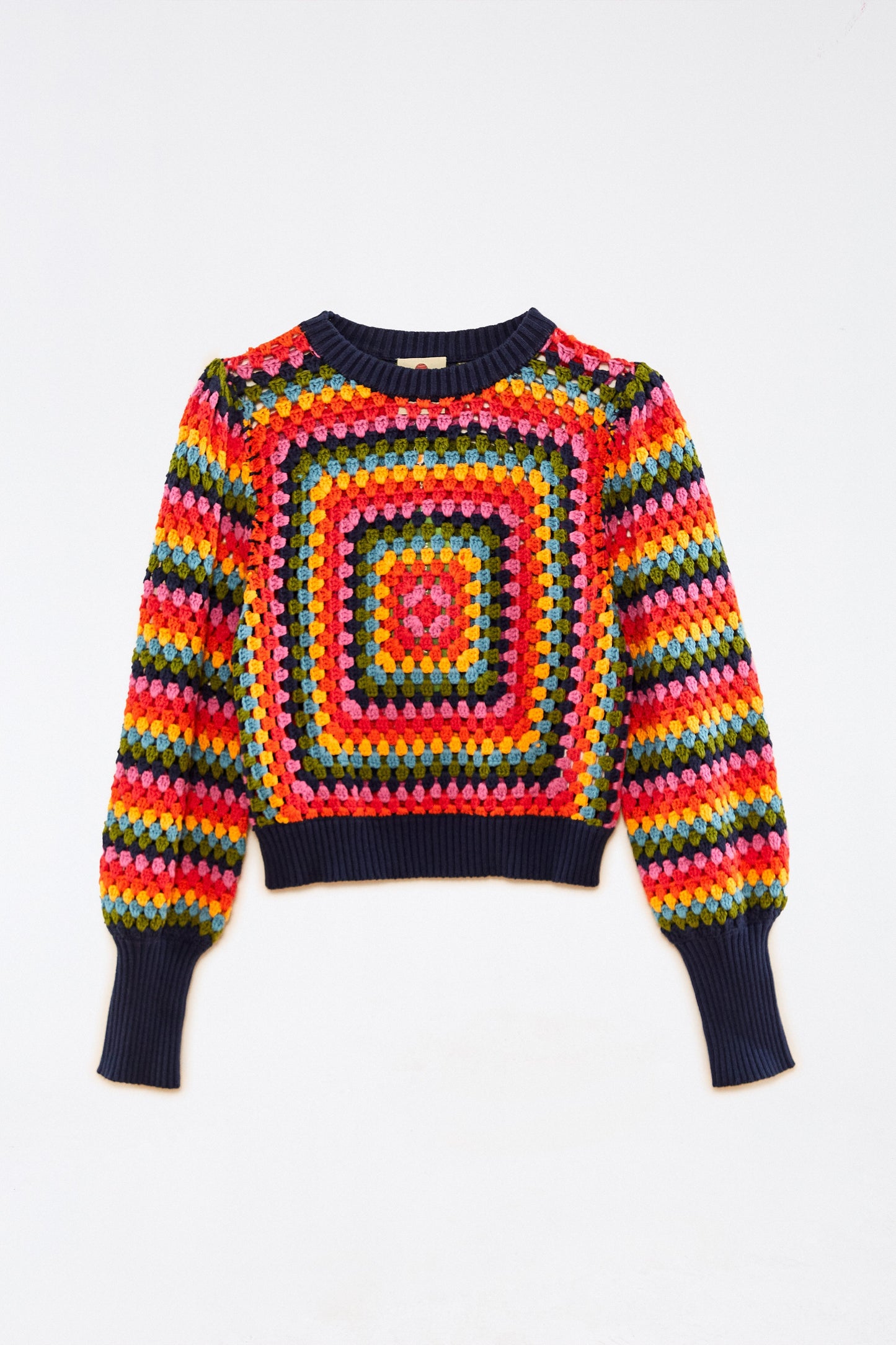  Sunset Stripes Crochet Sweater