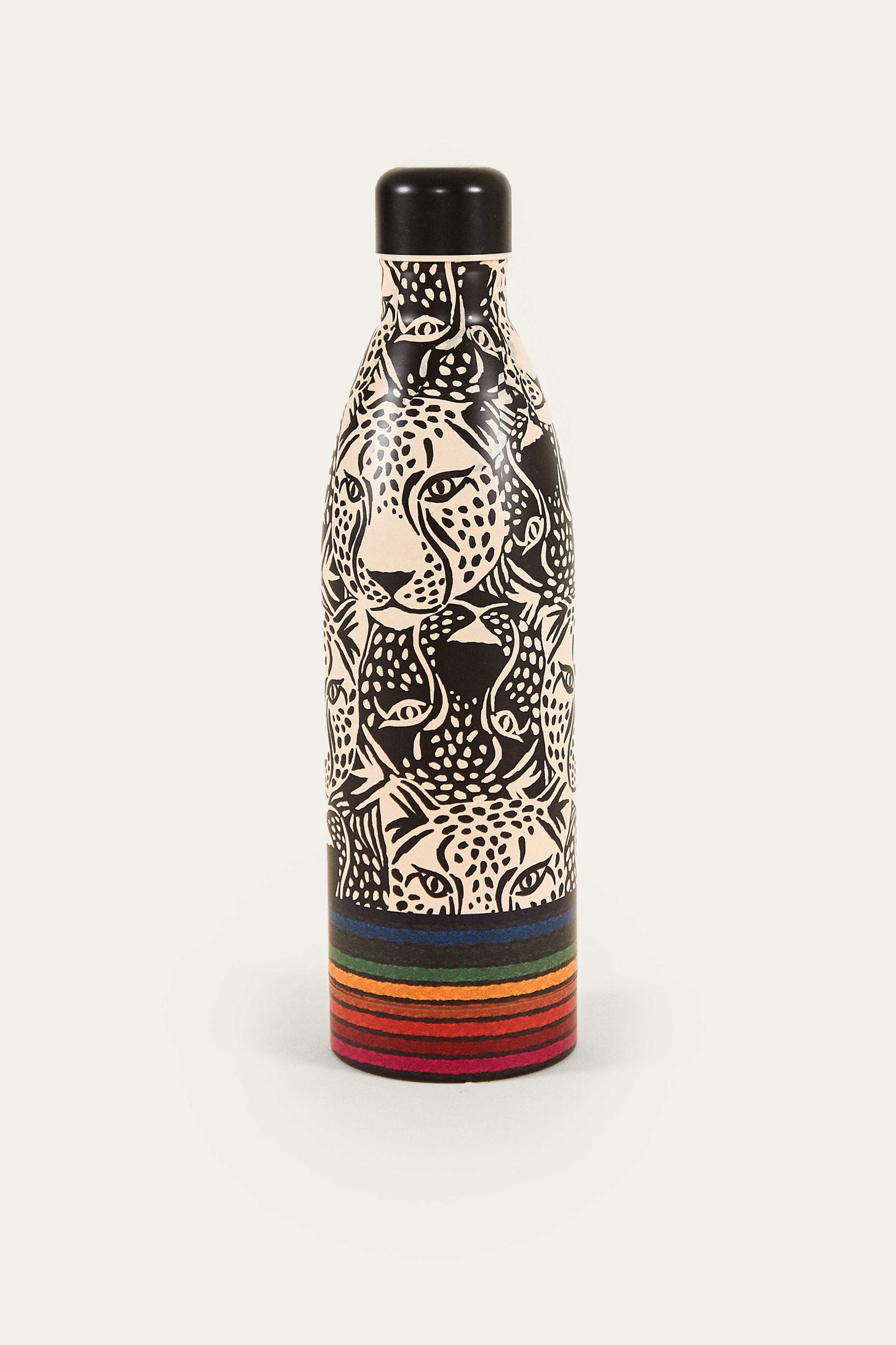  Midnight B&W Leopards Bottle