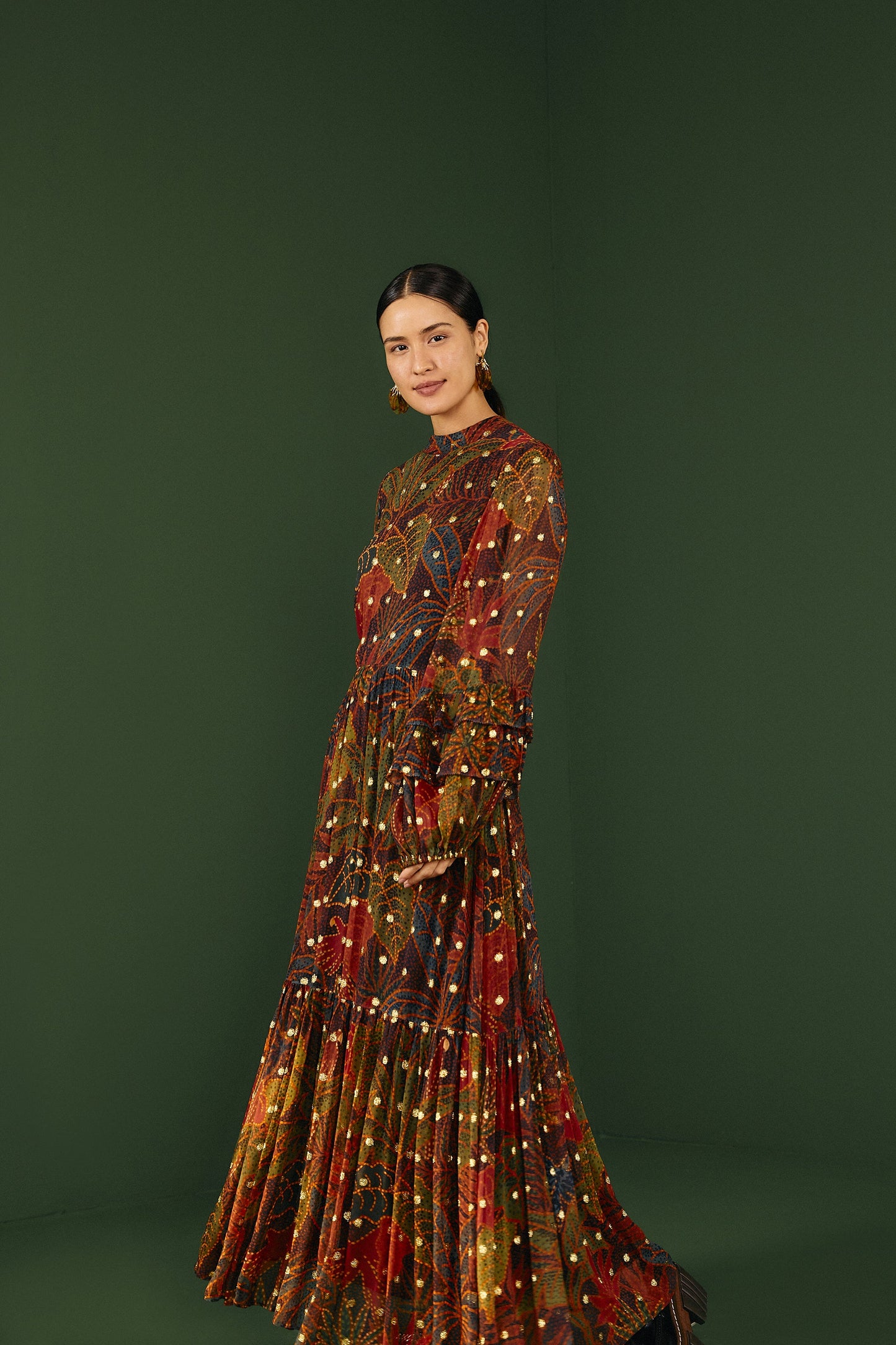 Farm Rio Black Rainforest Maxi Dress