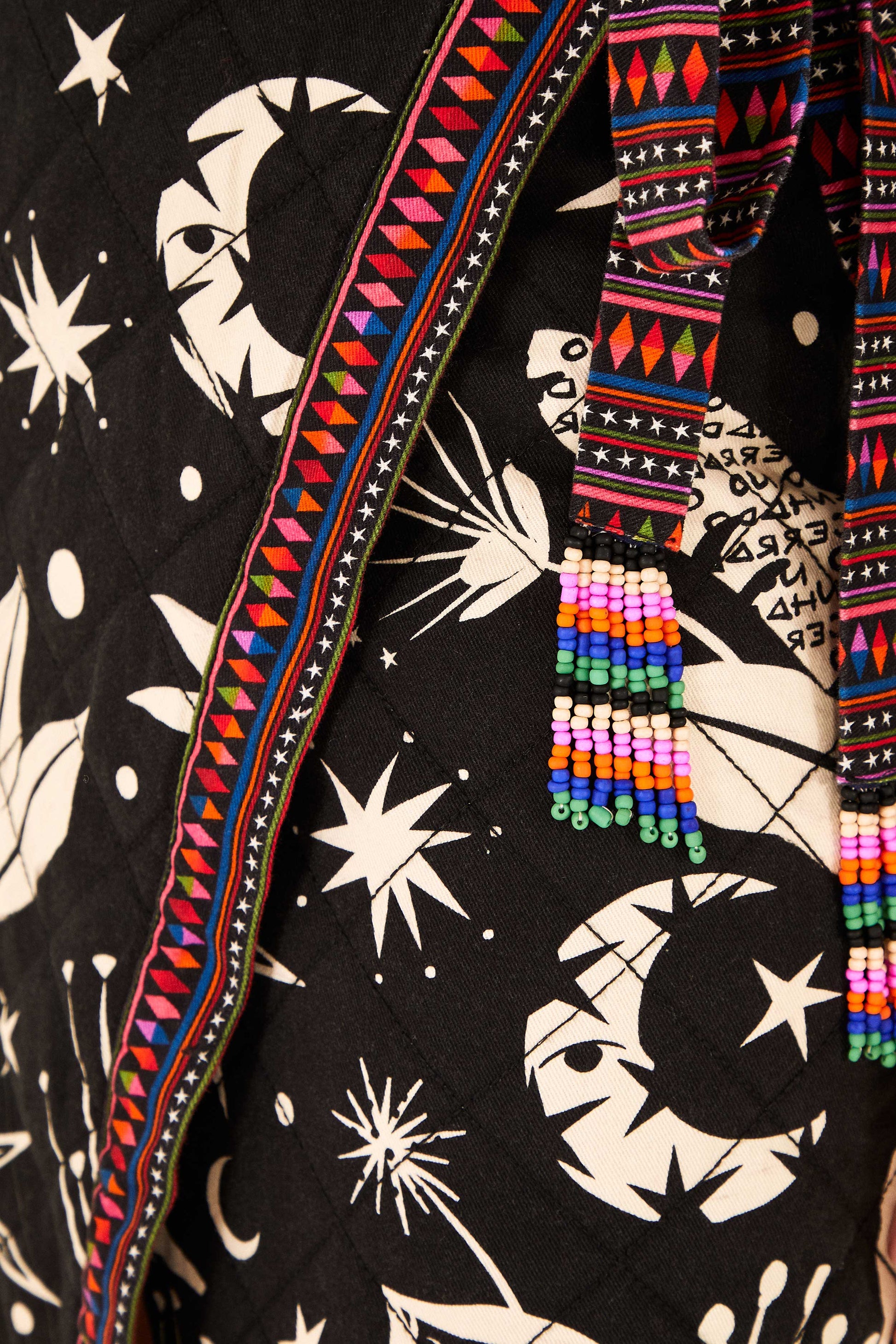 Farm Rio Black & White Cerrado Sky Wrap Skirt