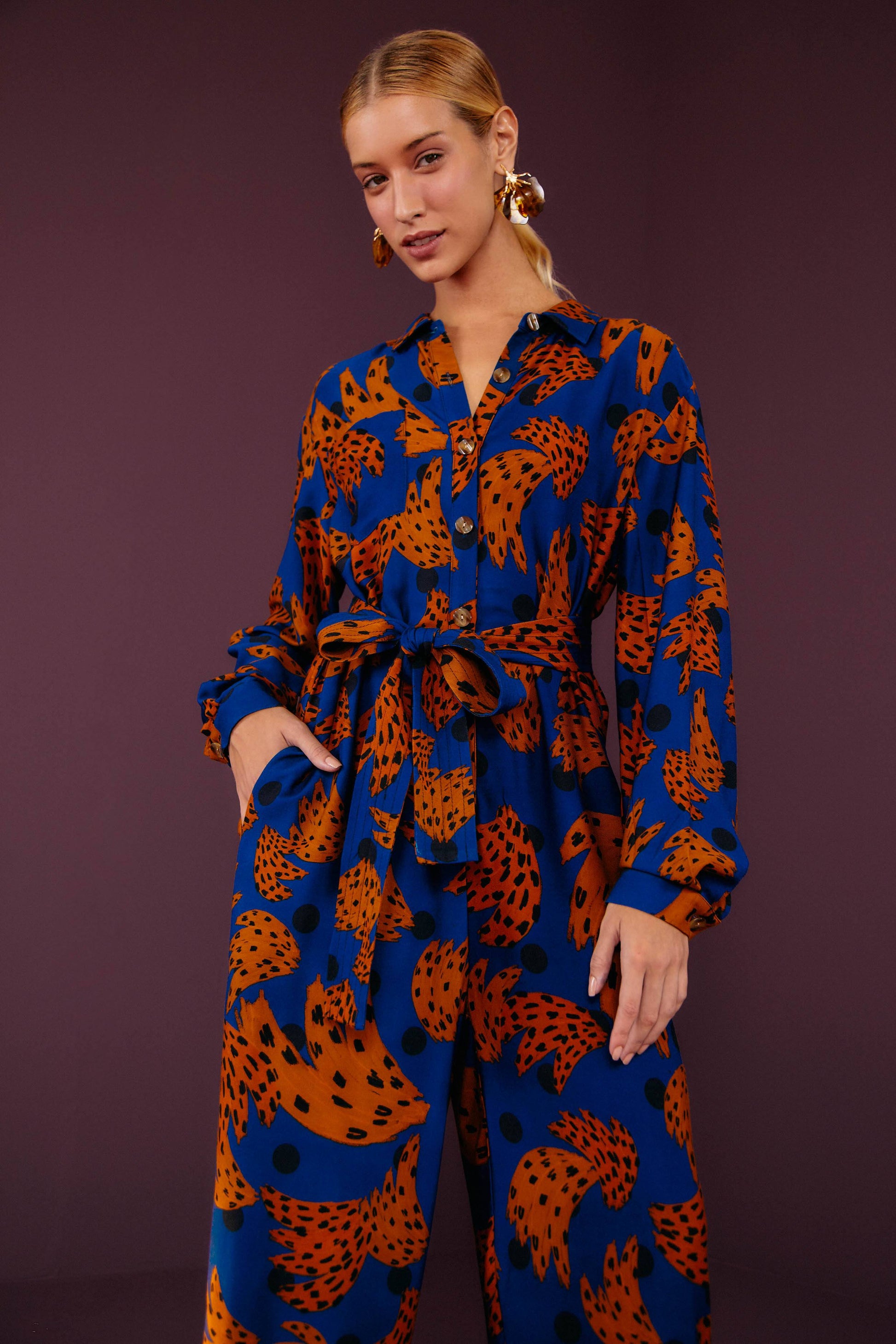 Farm Rio Navy Bananica Jumpsuit