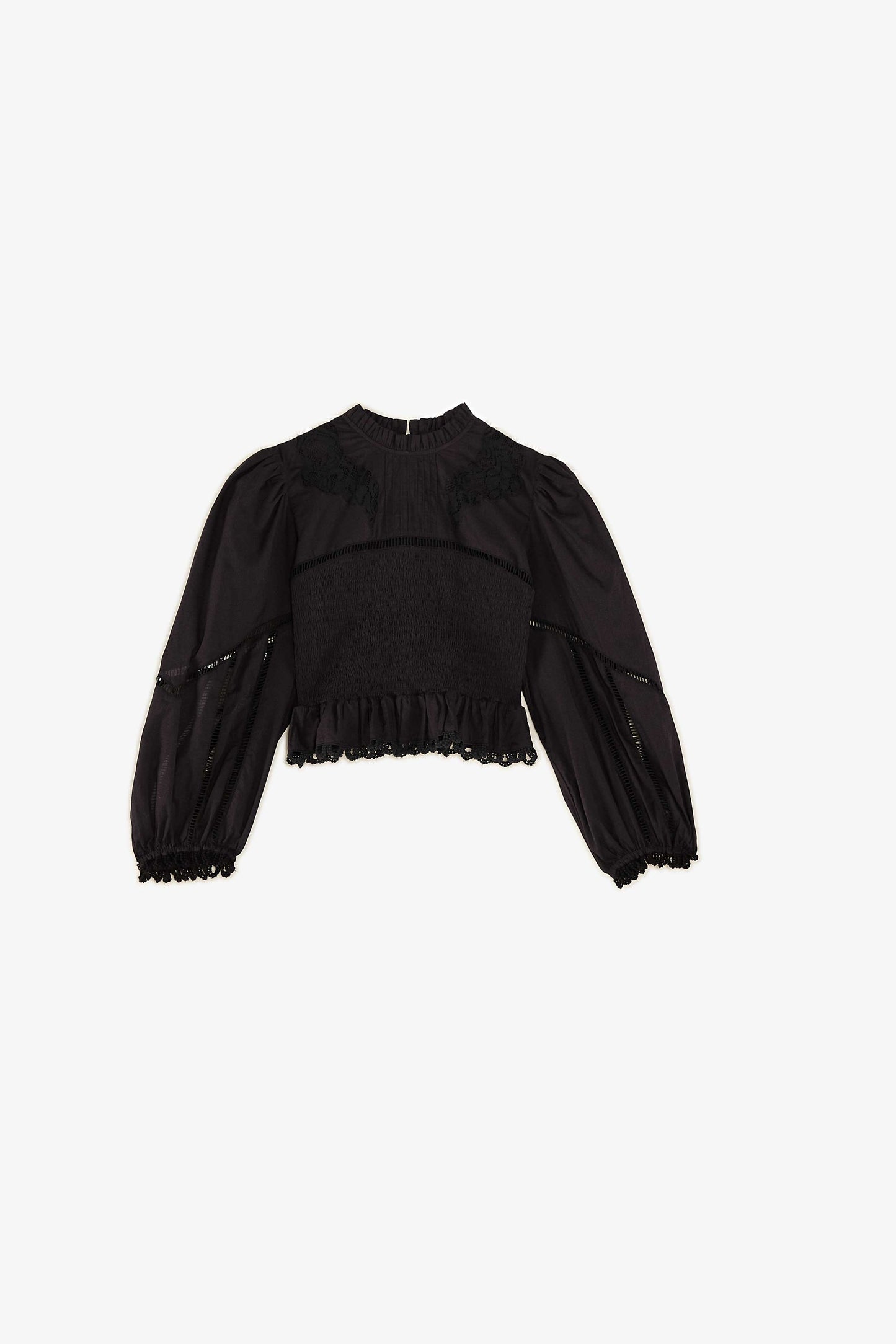 Farm Rio Black Lace Blouse
