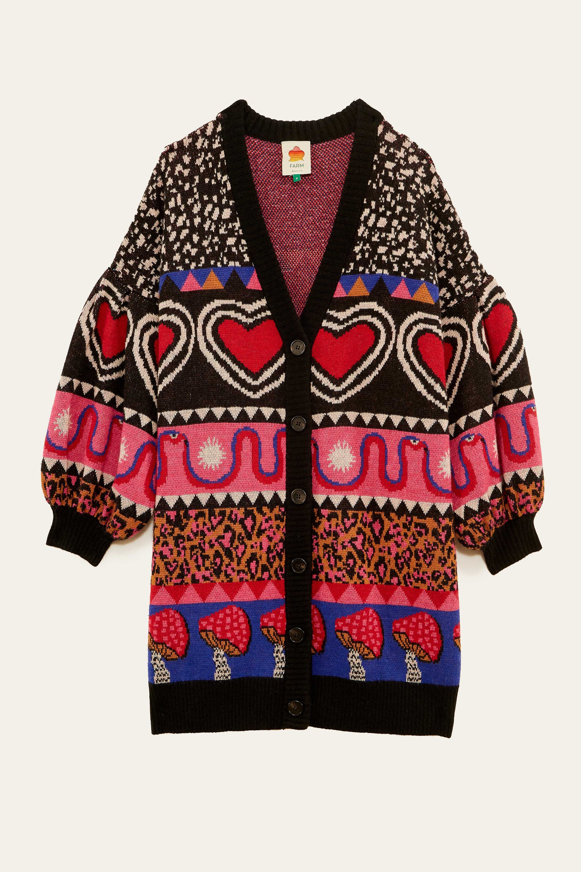 Farm Rio Graphic Elements Ainika Cardigan