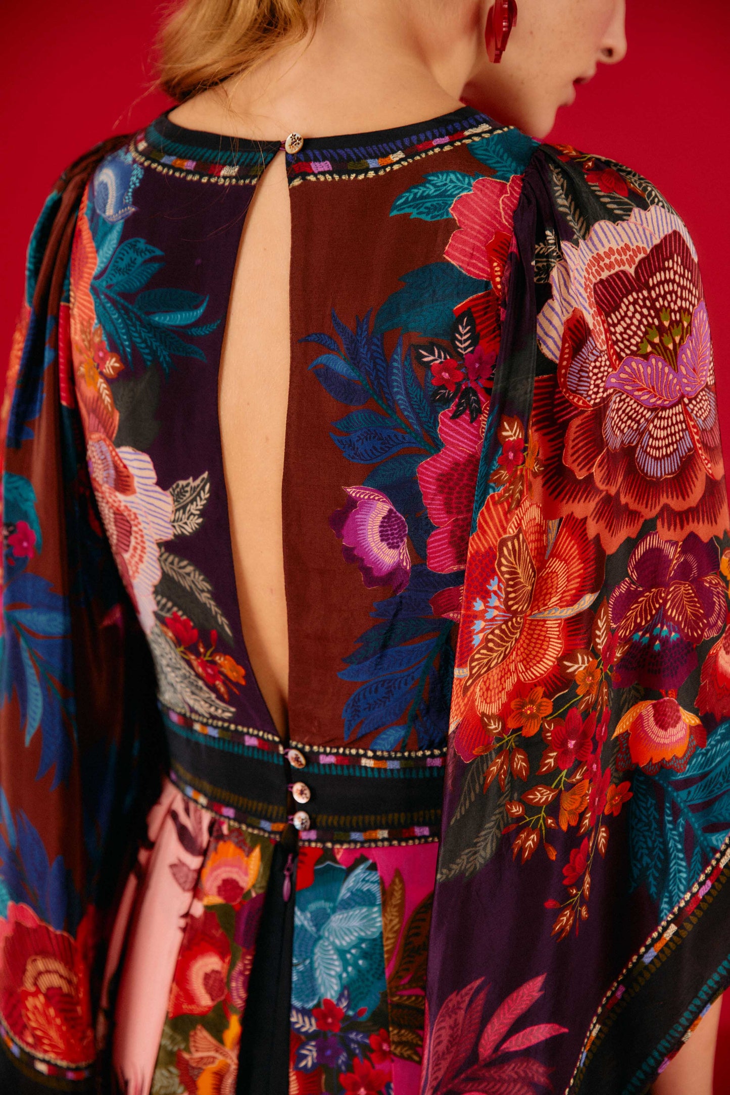 Farm Rio Flower Scarves Maxi Dress