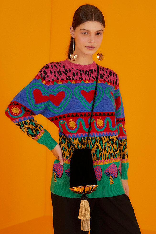 Farm Rio Graphic Elements Ainika Sweater