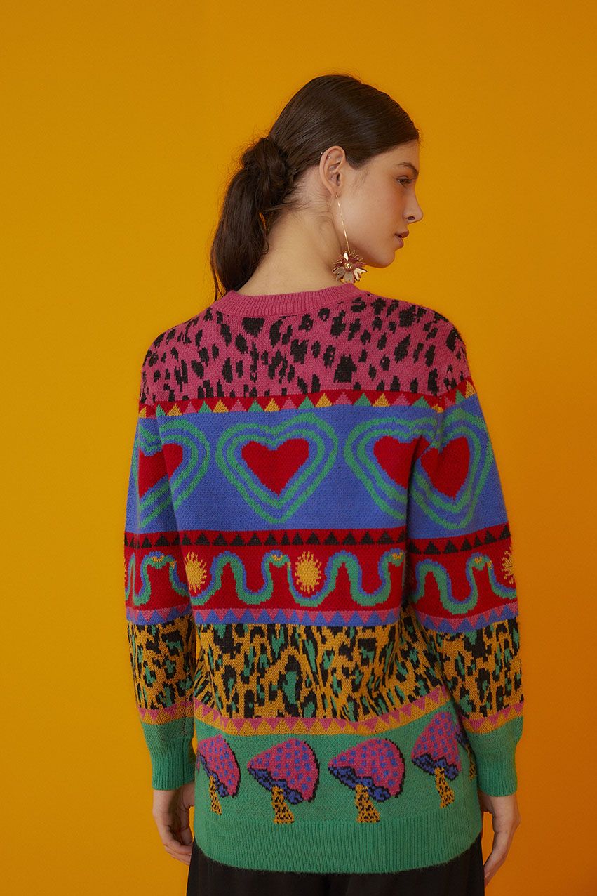 Farm Rio Graphic Elements Ainika Sweater
