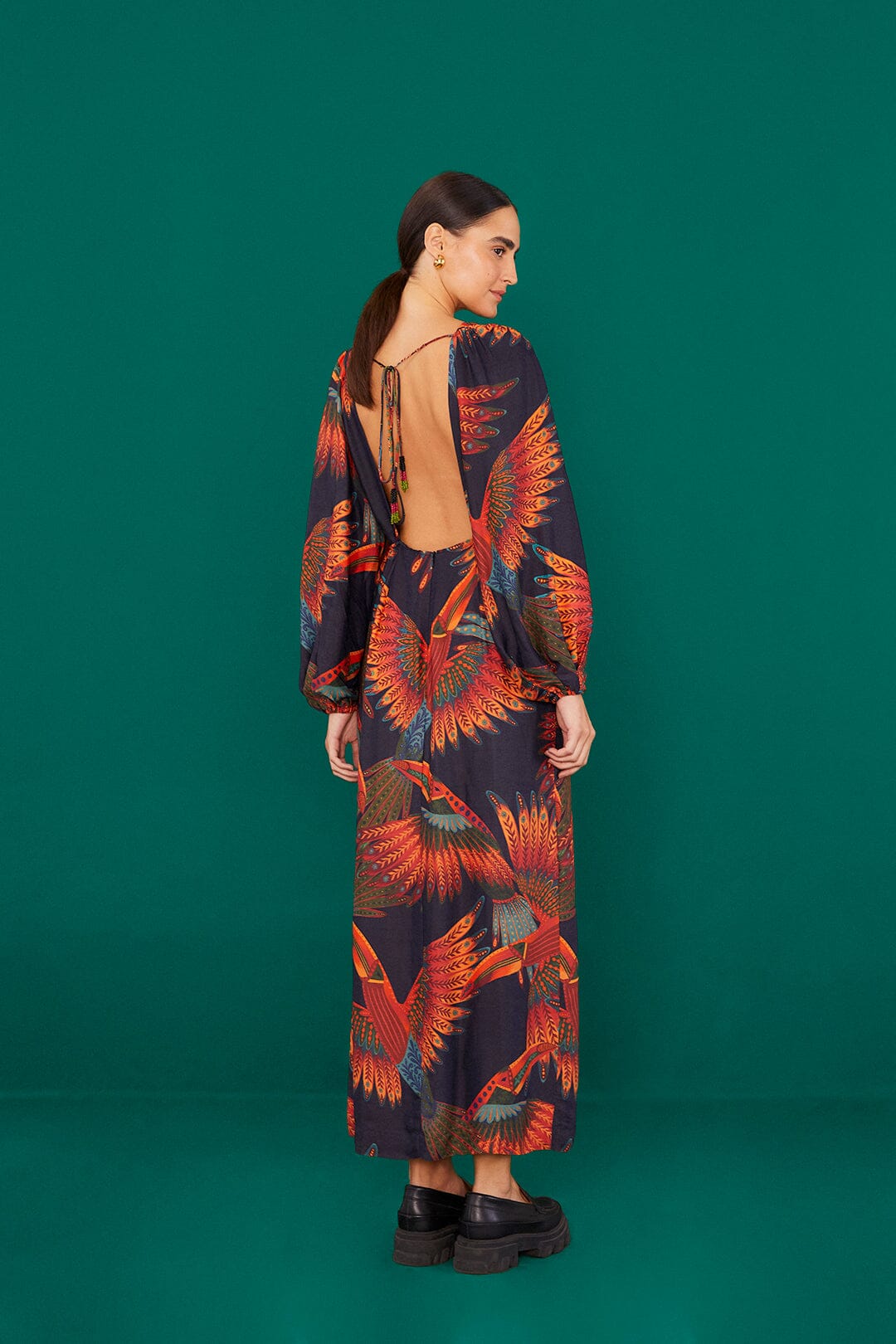 Farm Rio Arabesque Toucans Midi Dress