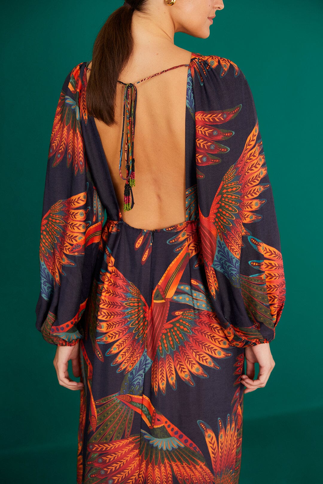 Farm Rio Arabesque Toucans Midi Dress