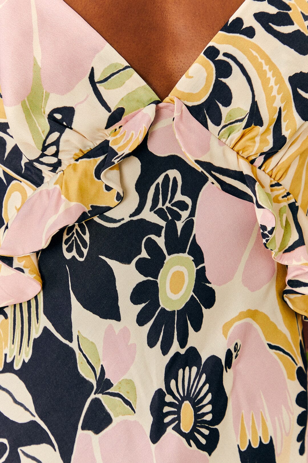 Farm Rio Sand Vintage Forest Lenzing™ Ecovero™ Viscose Midi Dress