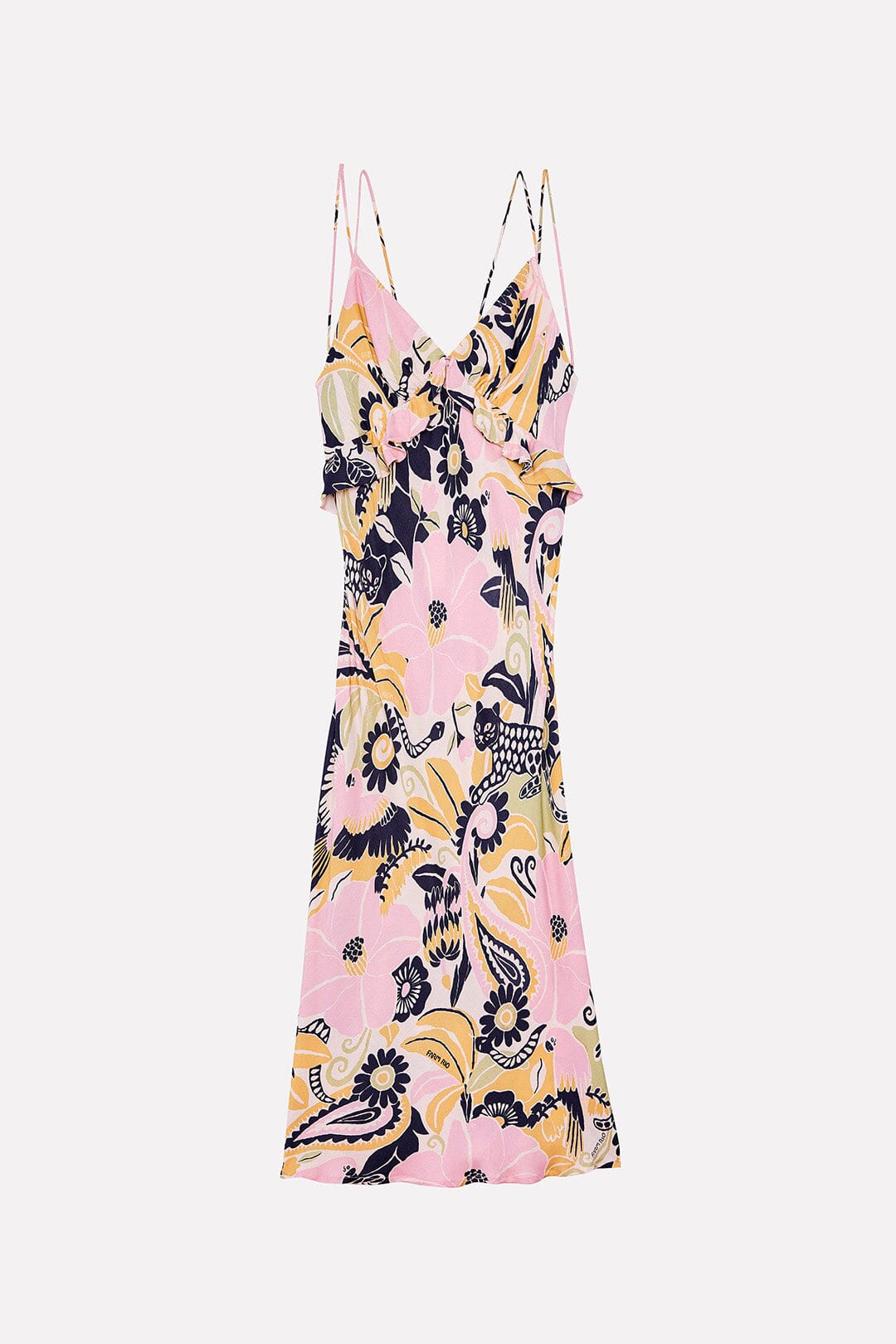 Farm Rio Sand Vintage Forest Lenzing™ Ecovero™ Viscose Midi Dress