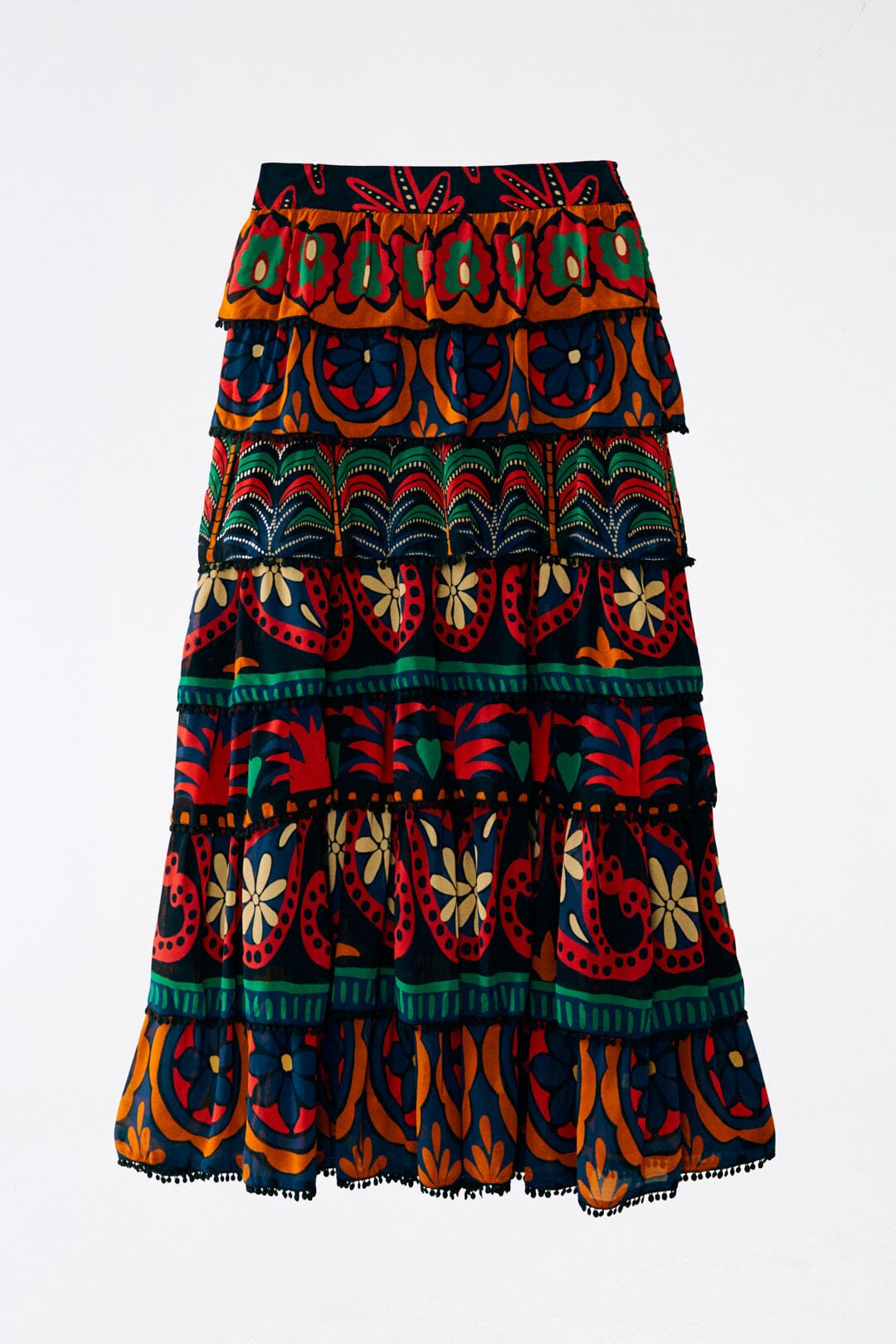Farm Rio Black Night Sky Maxi Skirt
