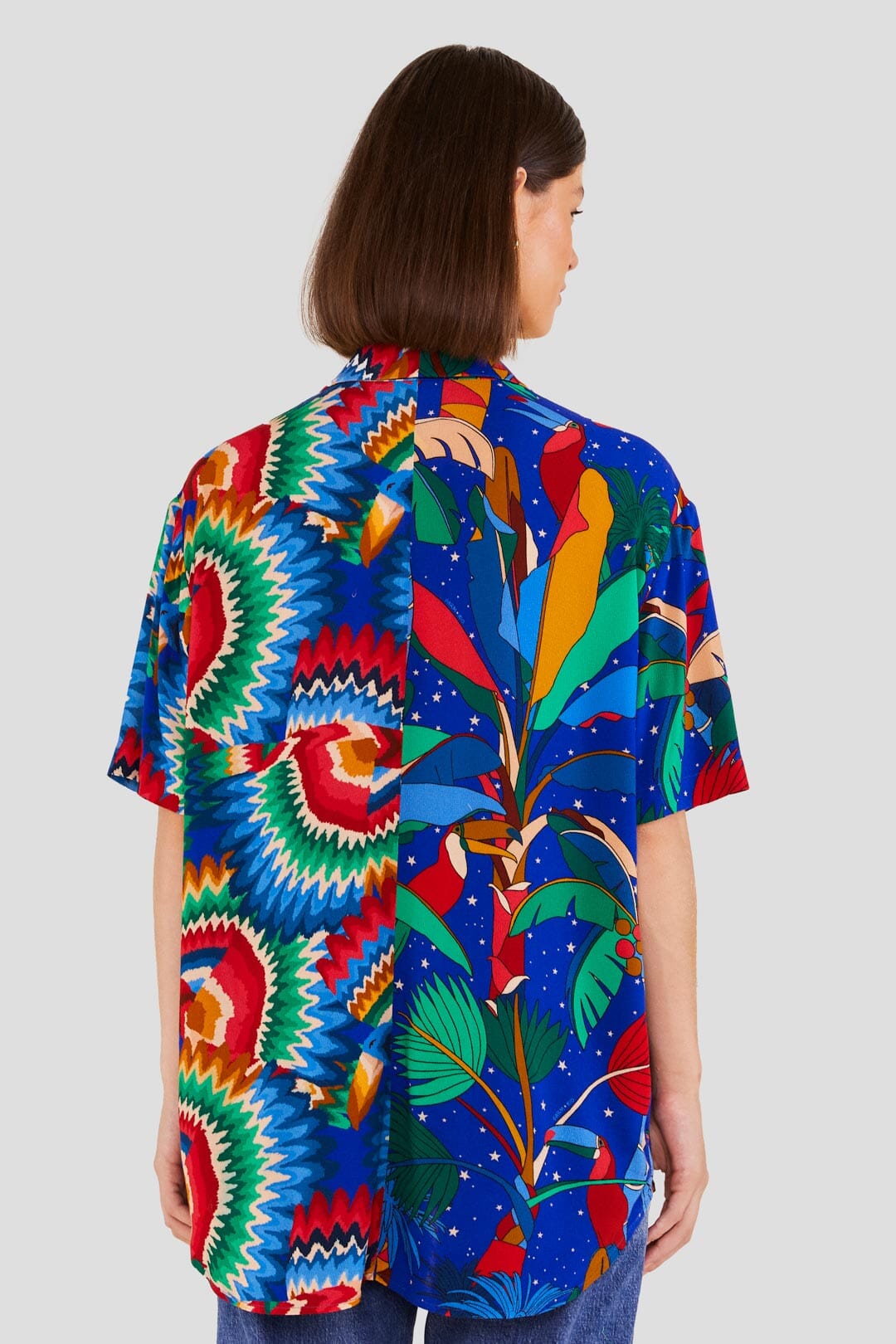 Farm Rio Mixed Blue Prints Unisex Shirt